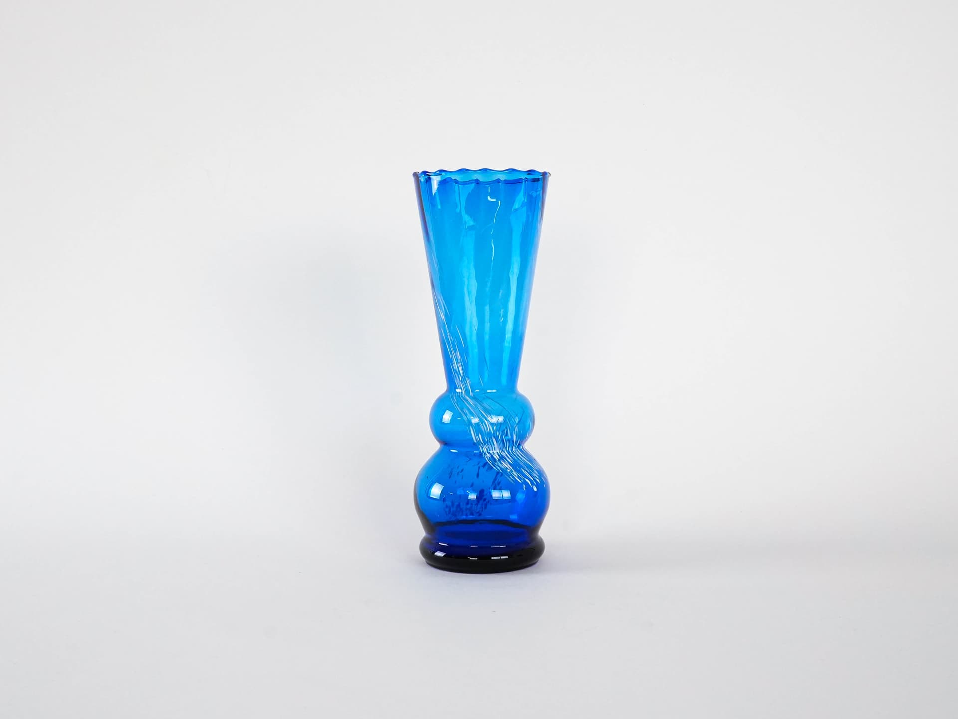 Vase, cobalt blue glass, Denmark, 1960s. - 230716