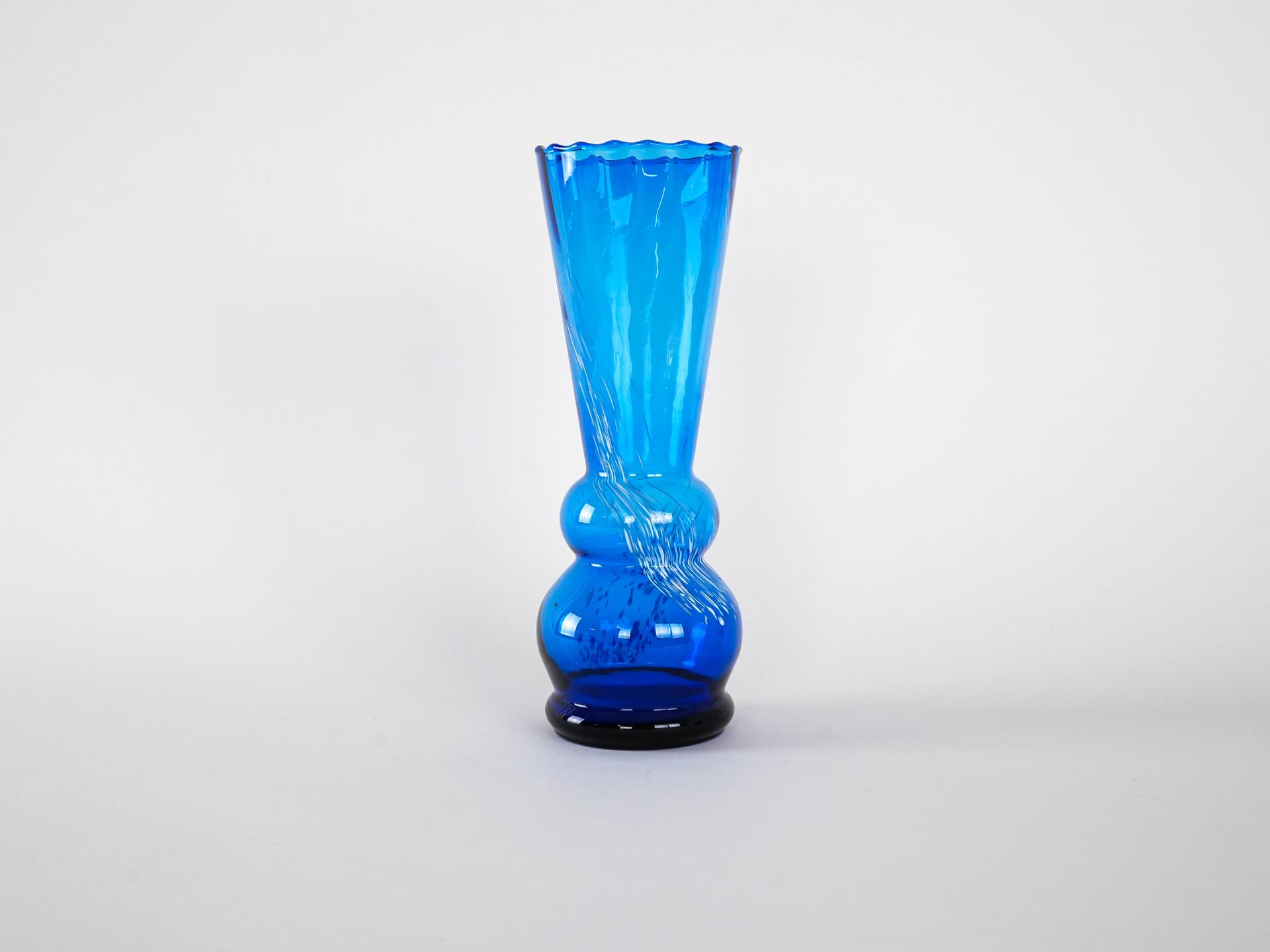 Vase, cobalt blue glass, Denmark, 1960s. - 230717