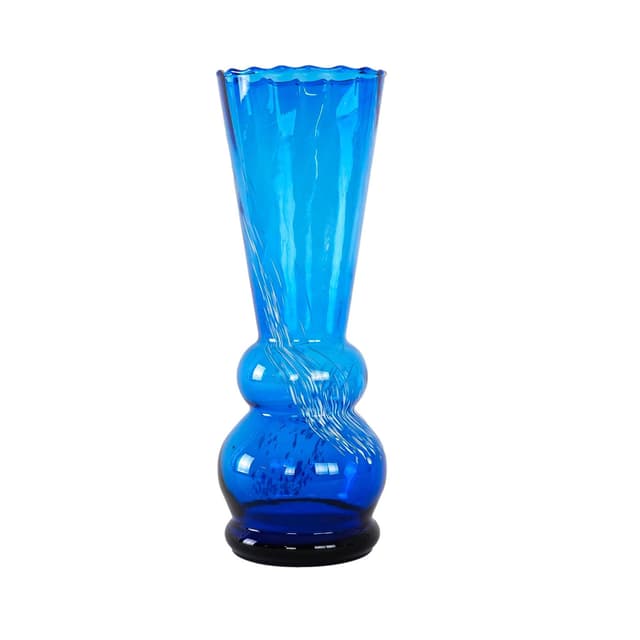 Vase, cobalt blue glass, Denmark, 1960s. - DIMENSION