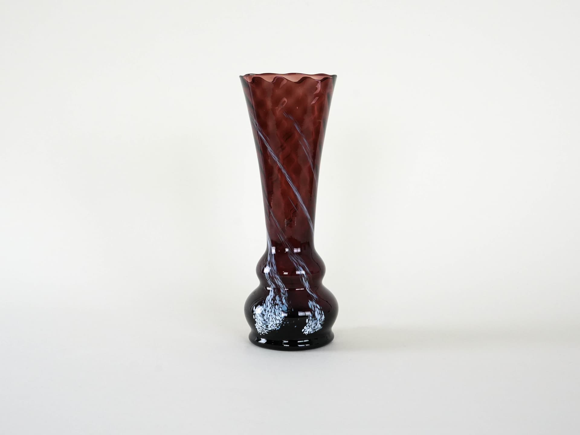 Vase, ruby red glass, Denmark, 1960s. - 230722