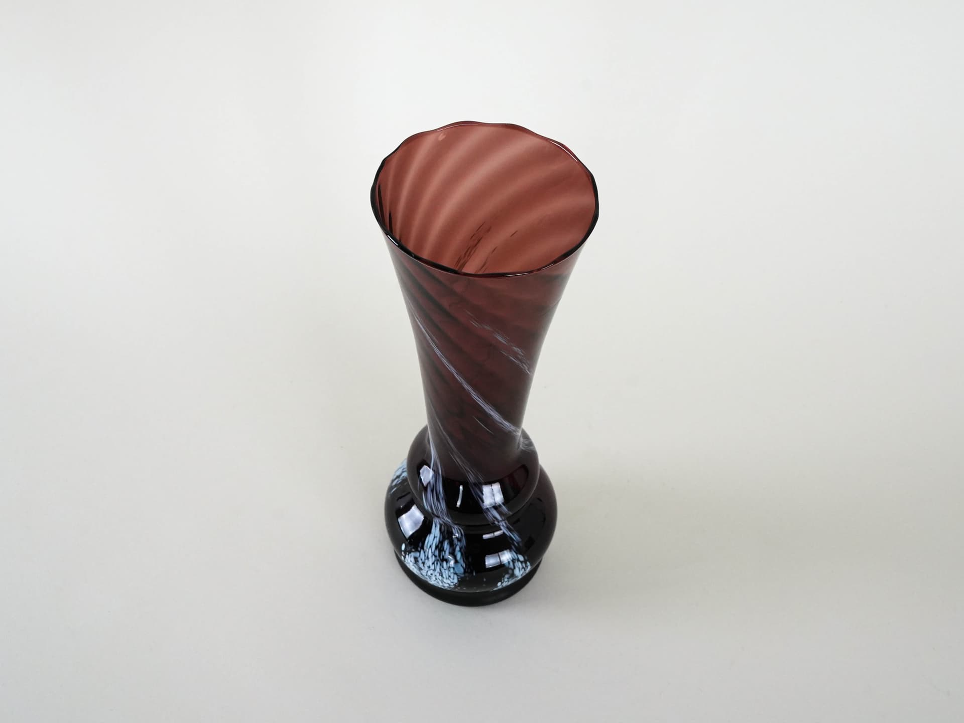 Vase, ruby red glass, Denmark, 1960s. - 230725
