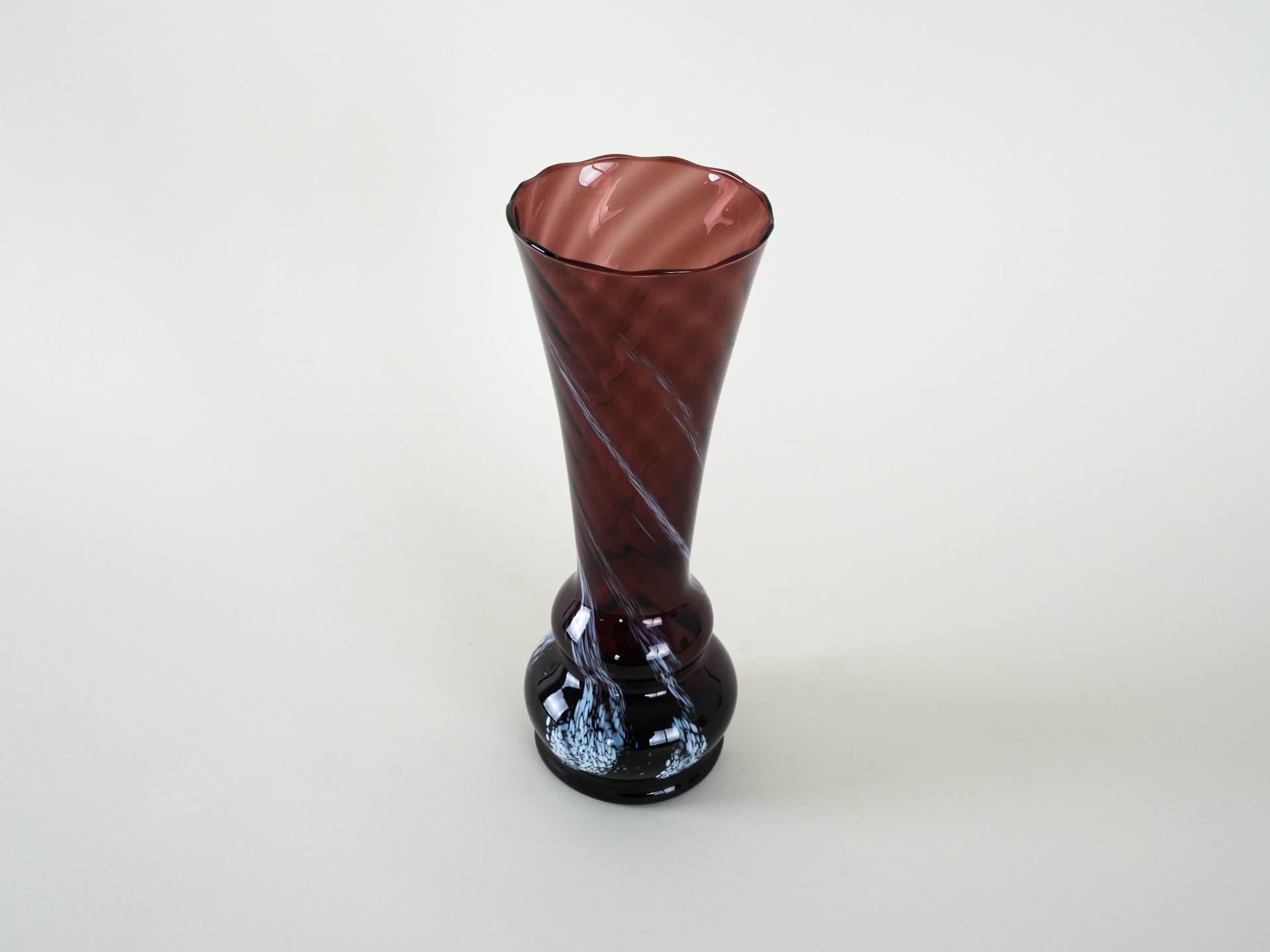 Vase, ruby red glass, Denmark, 1960s. - 230723