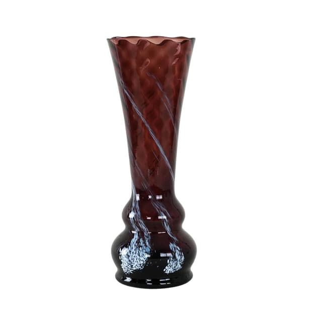 Vase, ruby red glass, Denmark, 1960s. - DIMENSION