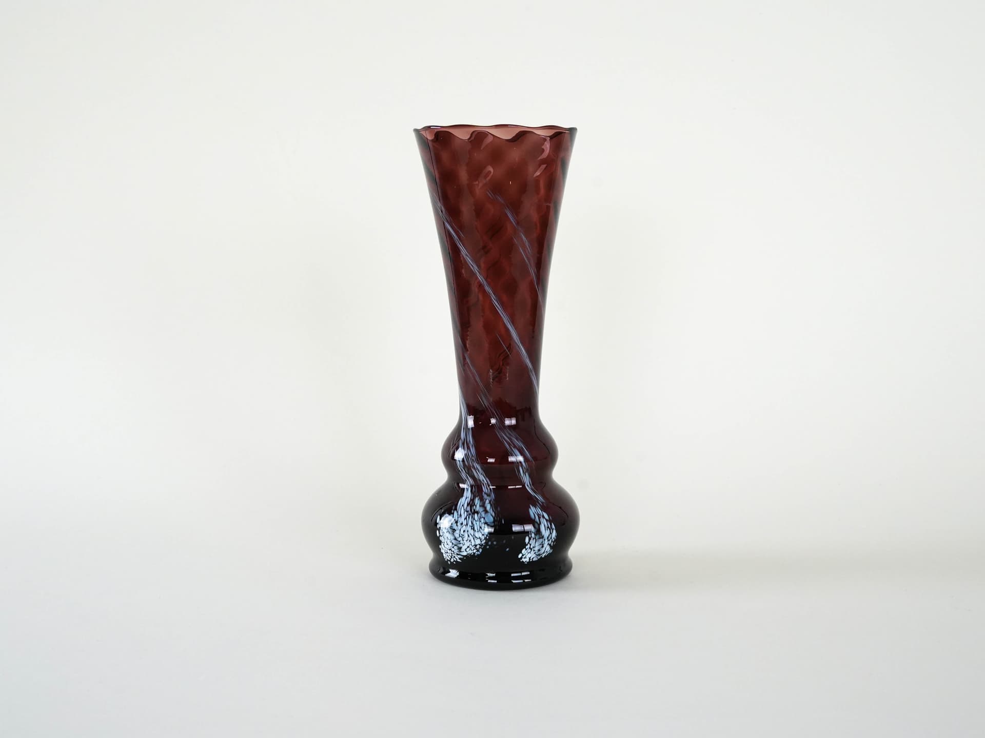Vase, ruby red glass, Denmark, 1960s. - 230724