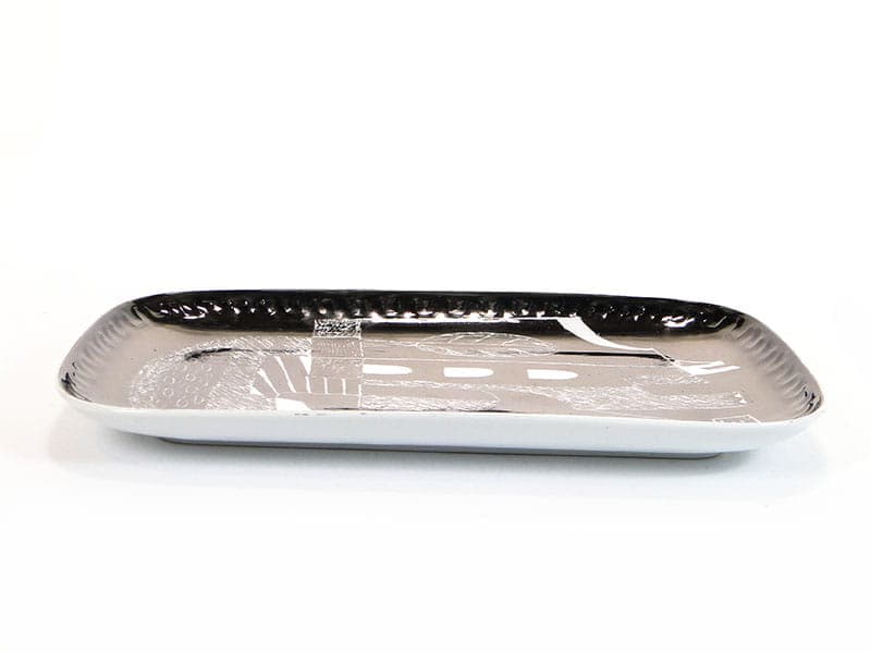 Patera Zamczysko, porcelana czarna, proj. T. Waligórska, Polska, lata 60. - 230786