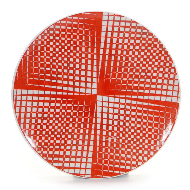 Patera dekoracyjna, porcelana czerwona, Ćmielów, Polska, lata 60. - WYMIARY