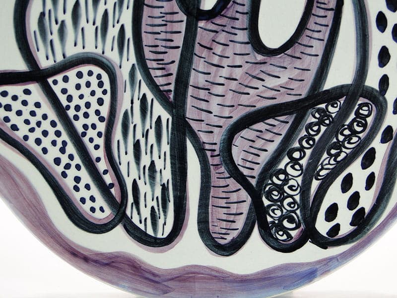 Patera dekoracyjna, fajans szkliwiony biały, Instytut Wzornictwa Przemysłowego, Polska, lata 50. - 230797