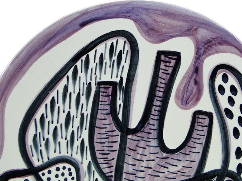 Patera dekoracyjna, fajans szkliwiony biały, Instytut Wzornictwa Przemysłowego, Polska, lata 50. - 230794