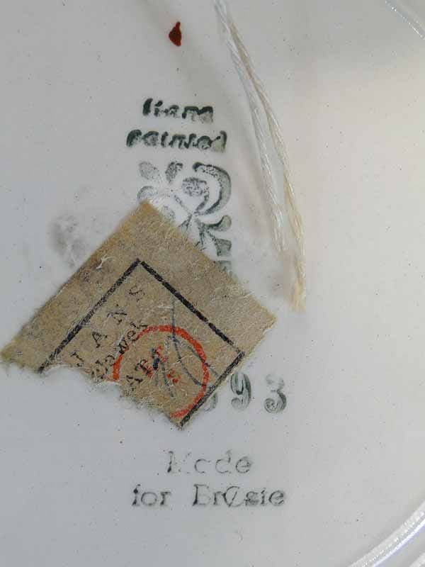 Talerz dekoracyjny, brązowy, fajans szkliwiony, proj. E. Piwek-Białoborska, Włocławek, Polska, lata 60. - 230811