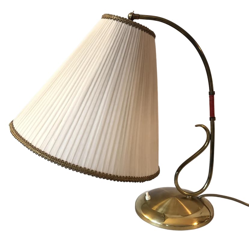 Lampa nocna, złoty, mosiądz, Francja, lata 60.