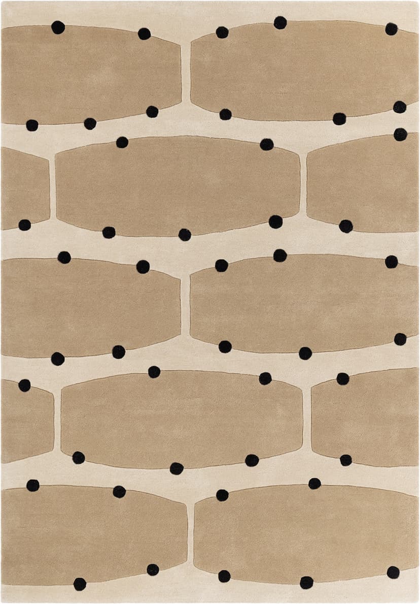 Dywan Rio Black 160x230 cm, proj. M. Konopacka, wełna, Carpets & More