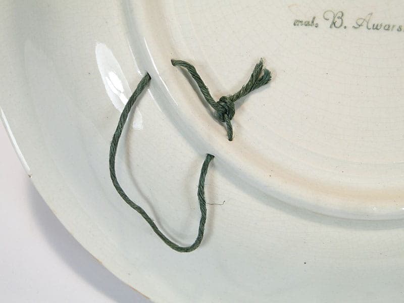 Patera dekoracyjna Kora, brązowy, fajans szkliwiony, proj. E. Piwek-Białoborska, Polska, lata 60. - 230875