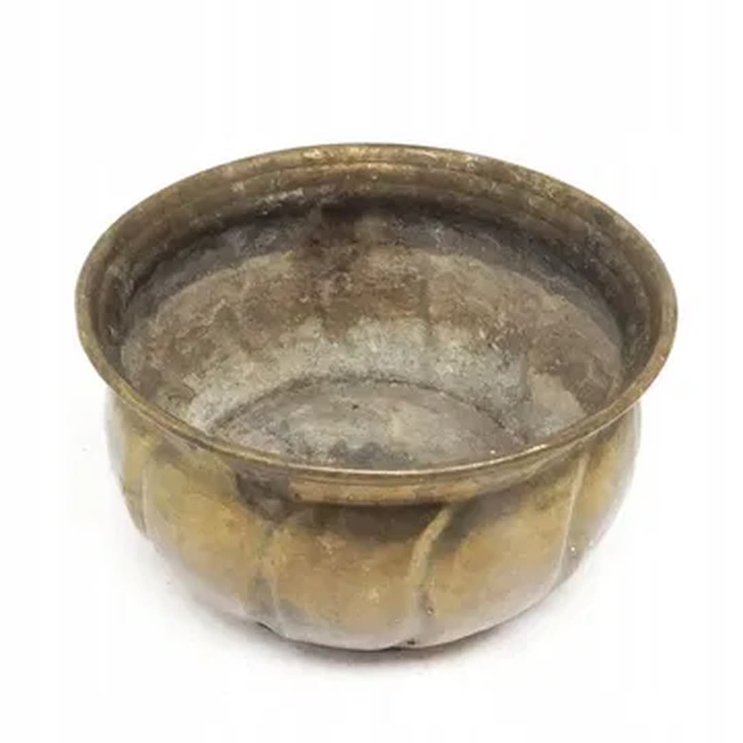 Art Deco planter cover, brass, Poland, 1970s. - 230987