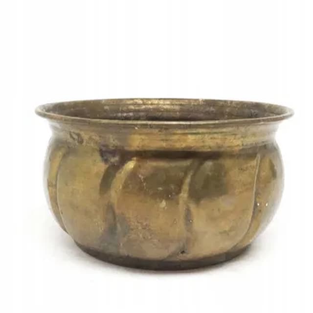 Art Deco planter cover, brass, Poland, 1970s. - DIMENSION