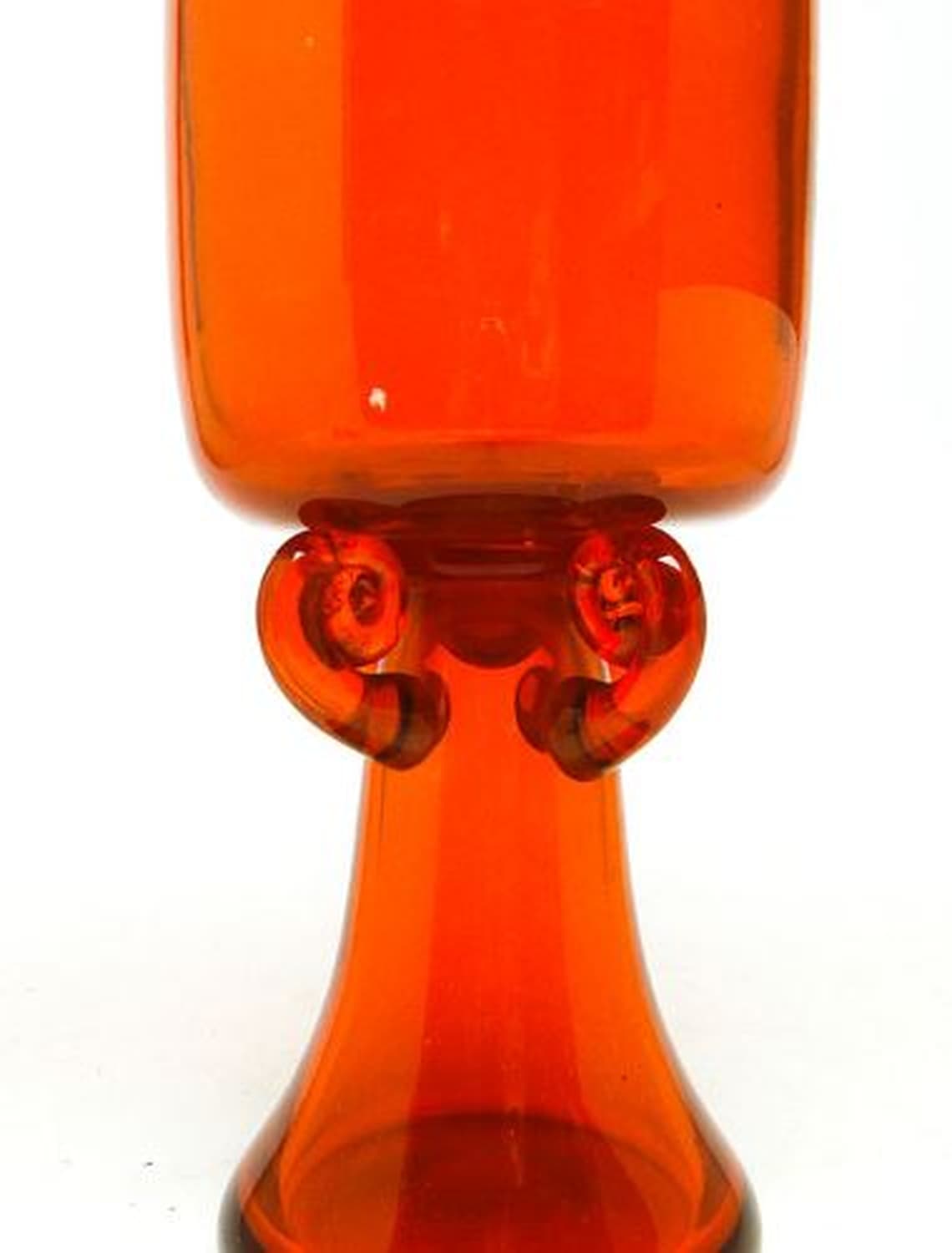 Kielich krakowski, mid-century modern, szkło czerwone, proj. J. Słuczan-Orkusz, Polska, lata 70. - 231010