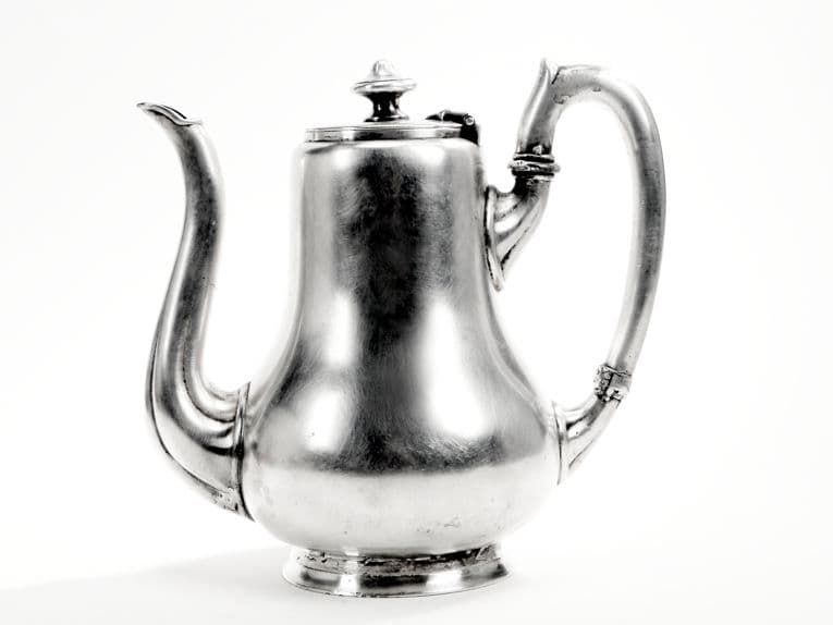 Dzbanek, klasycyzm, mosiądz srebrzony, Austro-Węgry, XIX w. - 231130