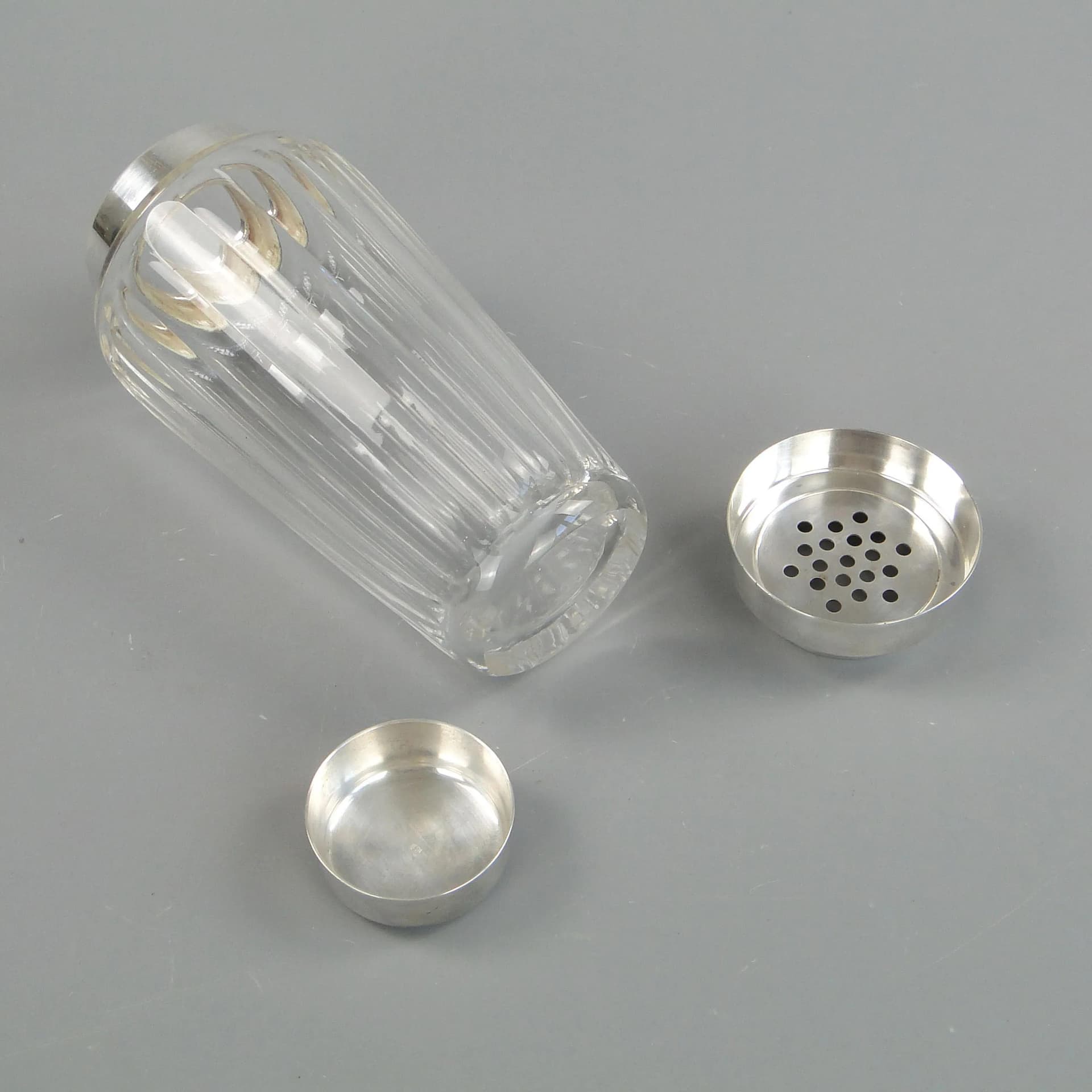 Cocktail shaker Art Deco, transparent crystal, WMF, Germany, 1930s - 17160