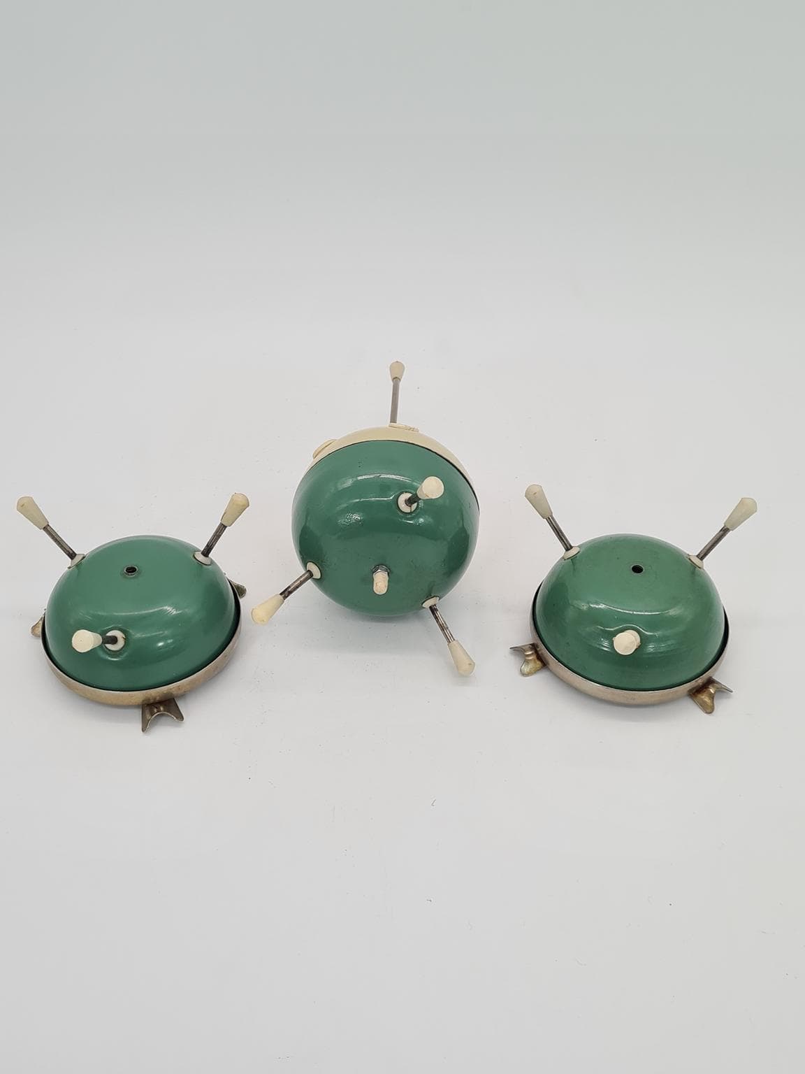 Trzyczęściowy zestaw dla palaczy, zielony, metal, tworzywo, Niemcy/Czechosłowacja, lata 50. - 231435