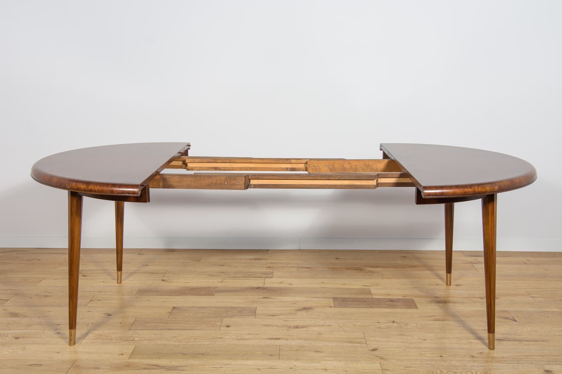 Stół rozkładany Art Deco, teak brązowy, Francja, lata 30. - 231882