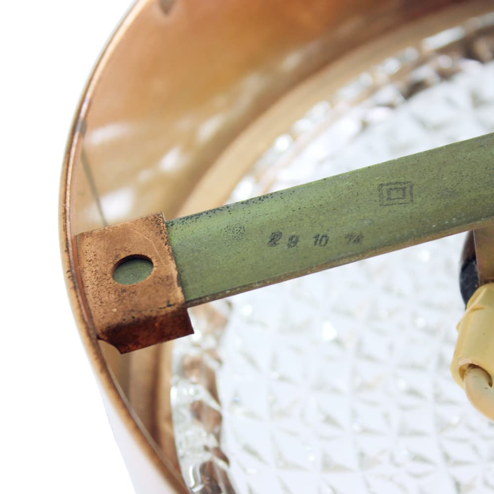 Ceiling Light, brown, copper, glass, Czechoslovakia, 1970s - 231921