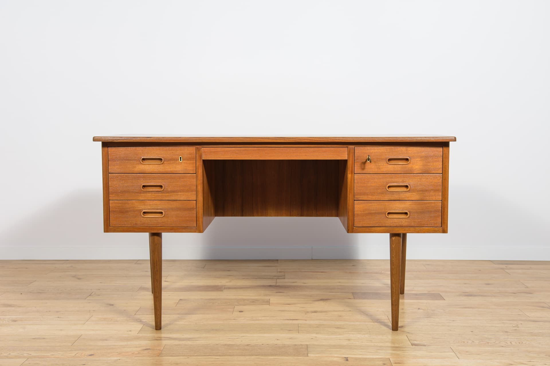 Biurko, teak brązowy, Edmund Jørgensen, Dania, lata 60. - 231950