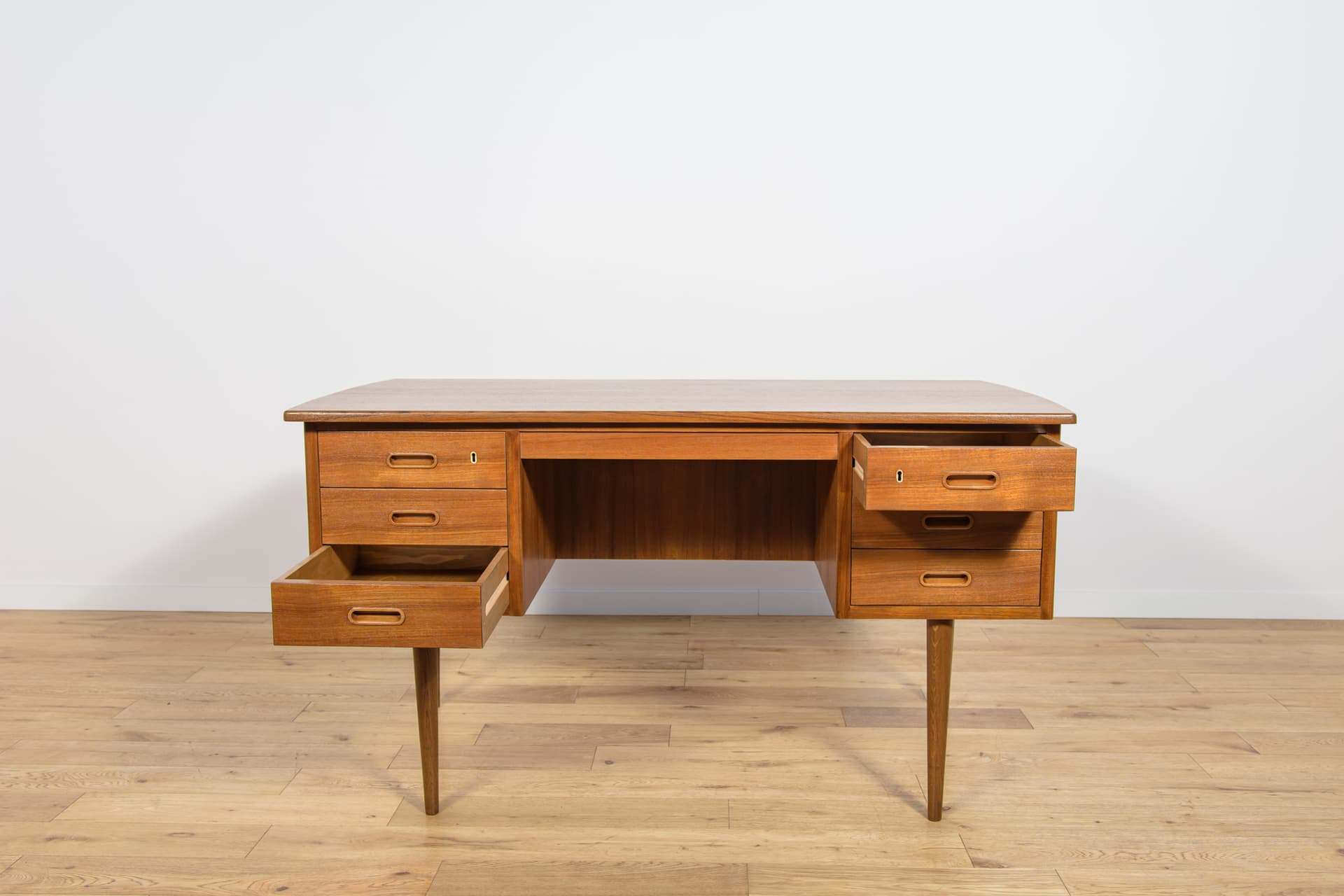Biurko, teak brązowy, Edmund Jørgensen, Dania, lata 60. - 231958