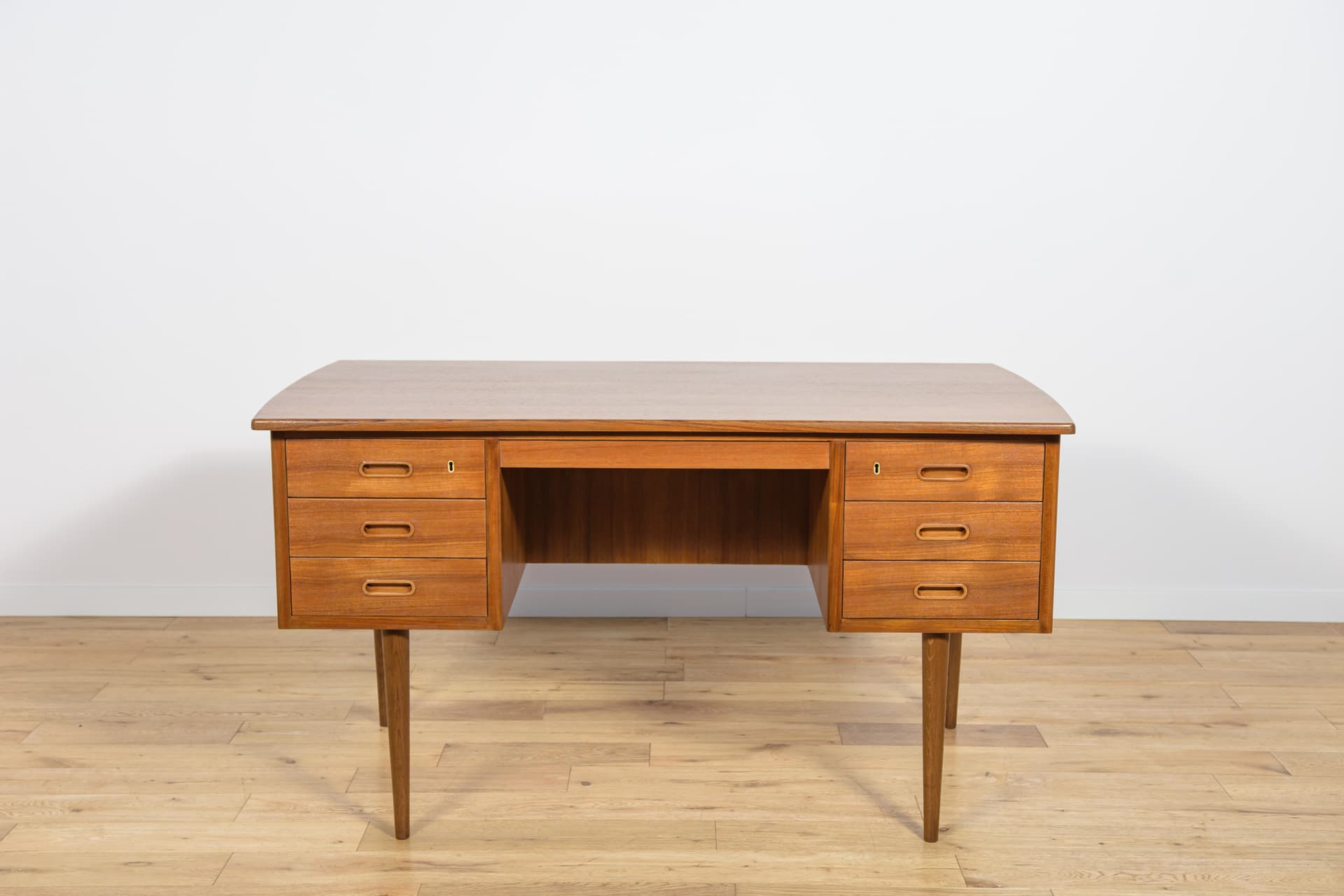 Biurko, teak brązowy, Edmund Jørgensen, Dania, lata 60. - 231951