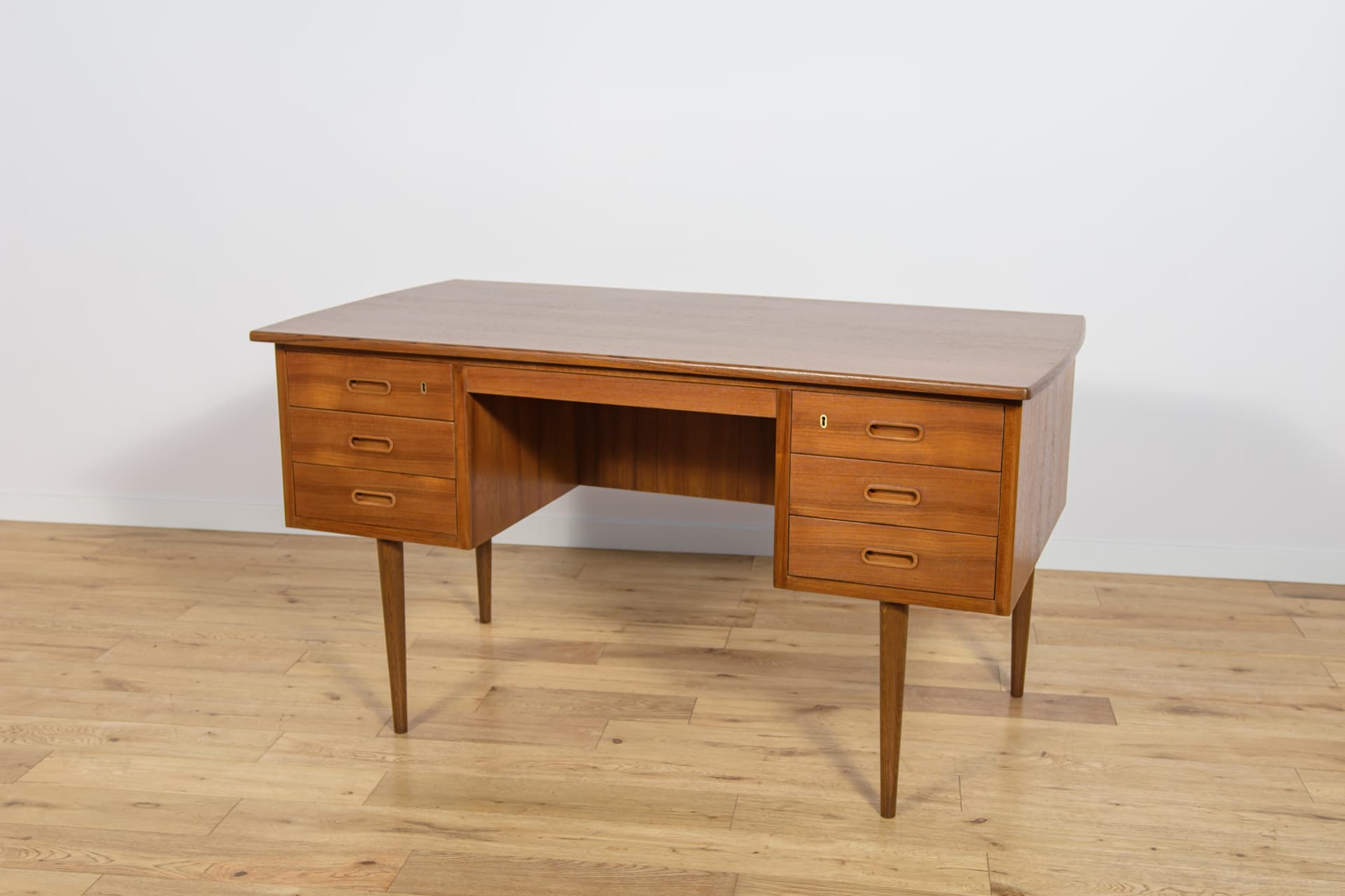 Biurko, teak brązowy, Edmund Jørgensen, Dania, lata 60. - 231949