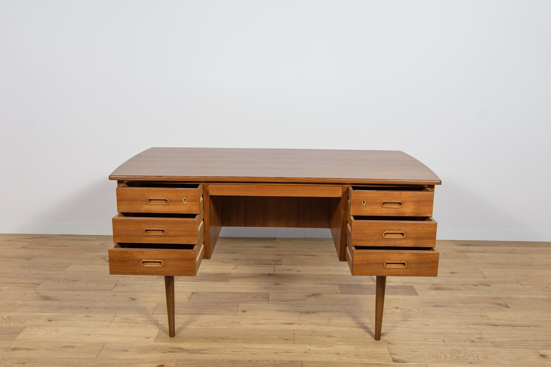 Biurko, teak brązowy, Edmund Jørgensen, Dania, lata 60. - 231957