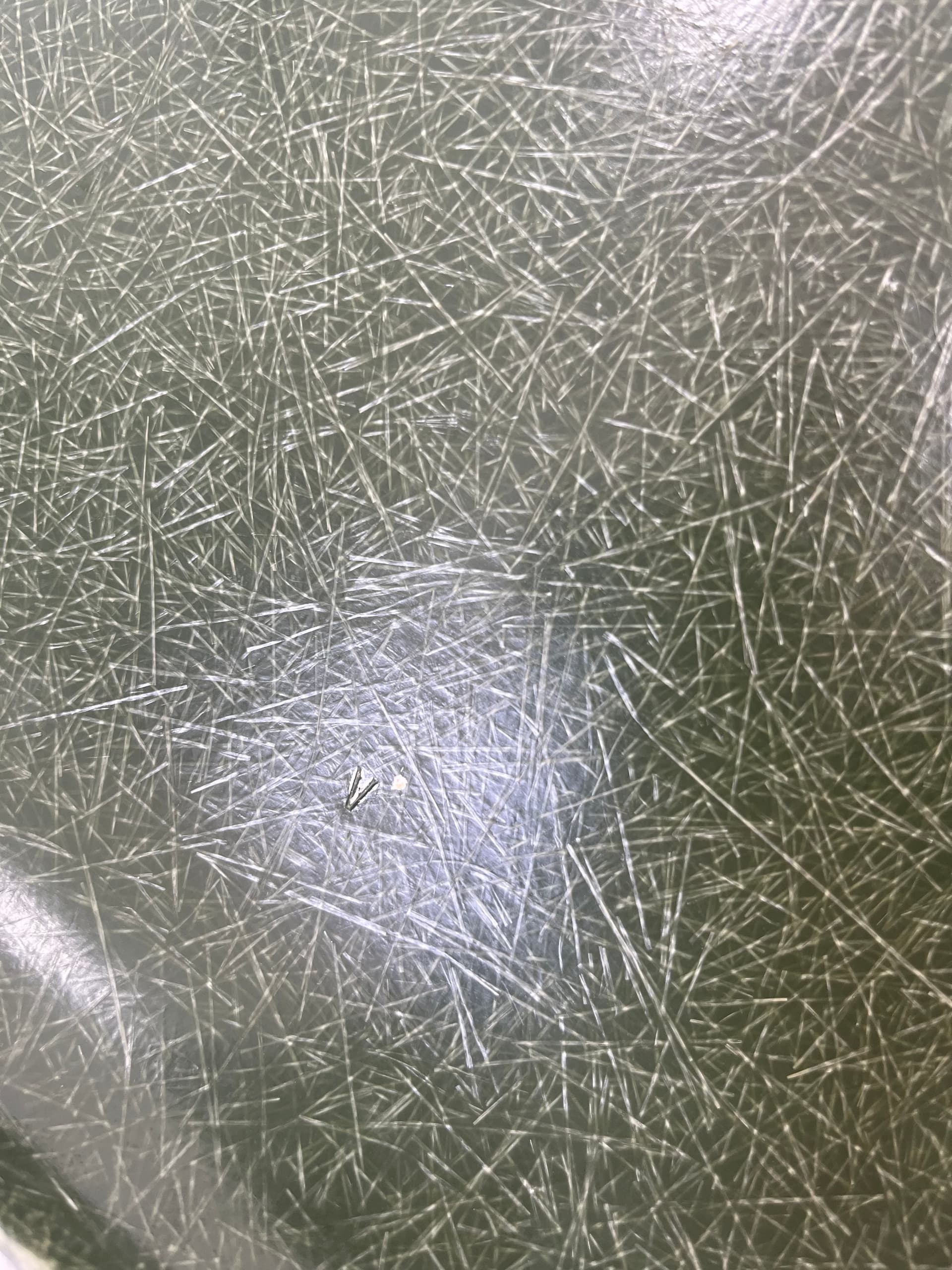 Komplet czterech krzeseł, włókno szklane zielone, stal czarna, proj. C. & R. Eames, Herman Miller, USA, lata 70. - 232025