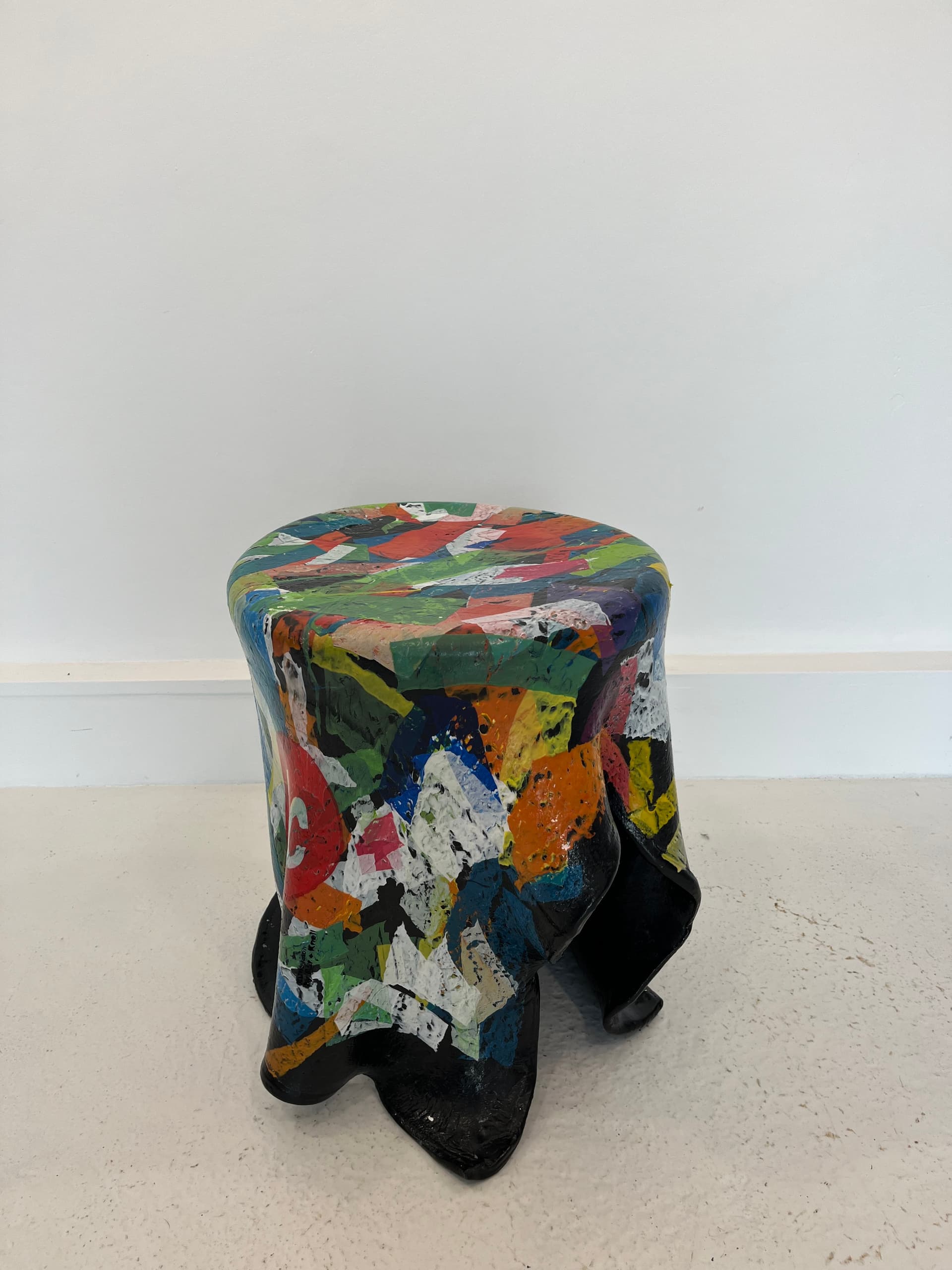 Stool, multicolor, recycled plastic, 1990s - 232046