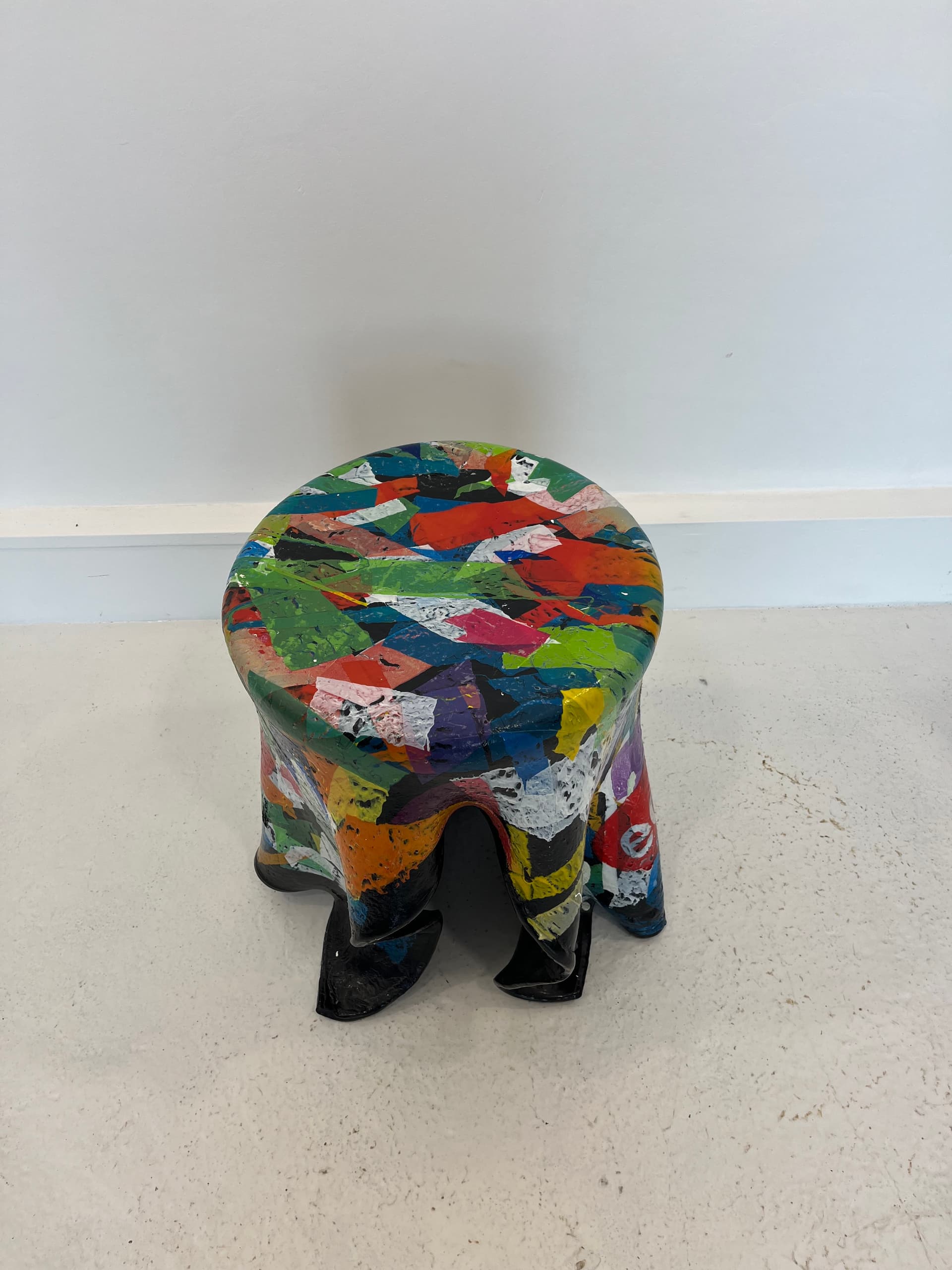 Stool, multicolor, recycled plastic, 1990s - 232040