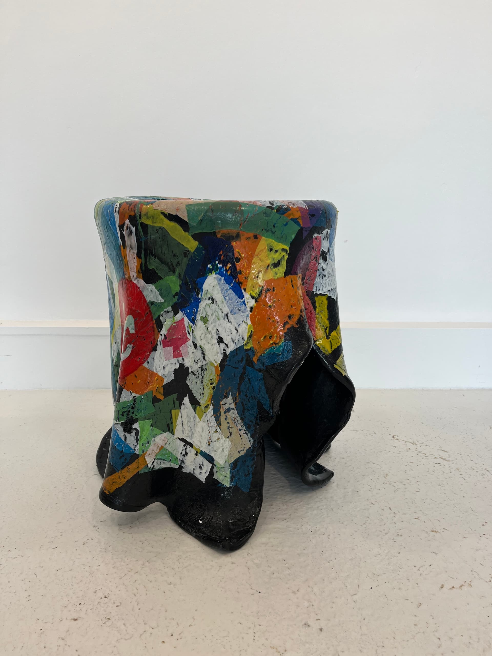 Stool, multicolor, recycled plastic, 1990s - 232044