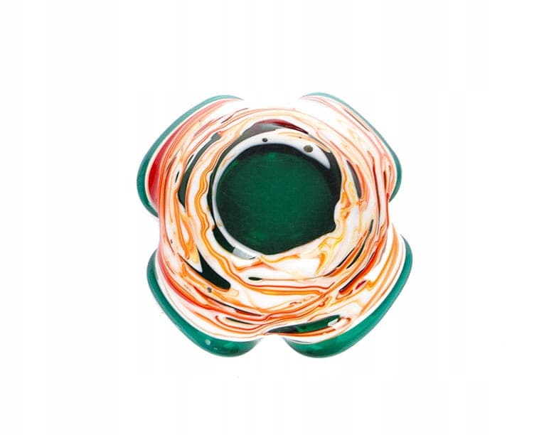 Modernist centerpiece, multicolor, soda-lime glass, by S. Mach, Ząbkowice, Poland, 1970s. - 232069
