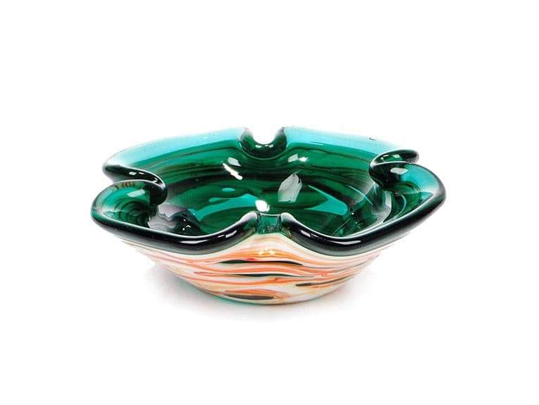 Modernist centerpiece, multicolor, soda-lime glass, by S. Mach, Ząbkowice, Poland, 1970s. - 232067