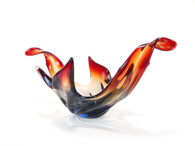 Patera Mandruzatto, multicolor, kryształ, Murano, Włochy, lata 50. - 232073