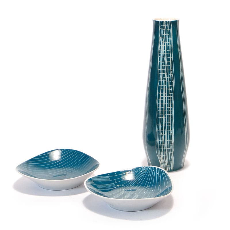 Patera, porcelana niebieska, Wałbrzych, Polska, lata 50. - 232077