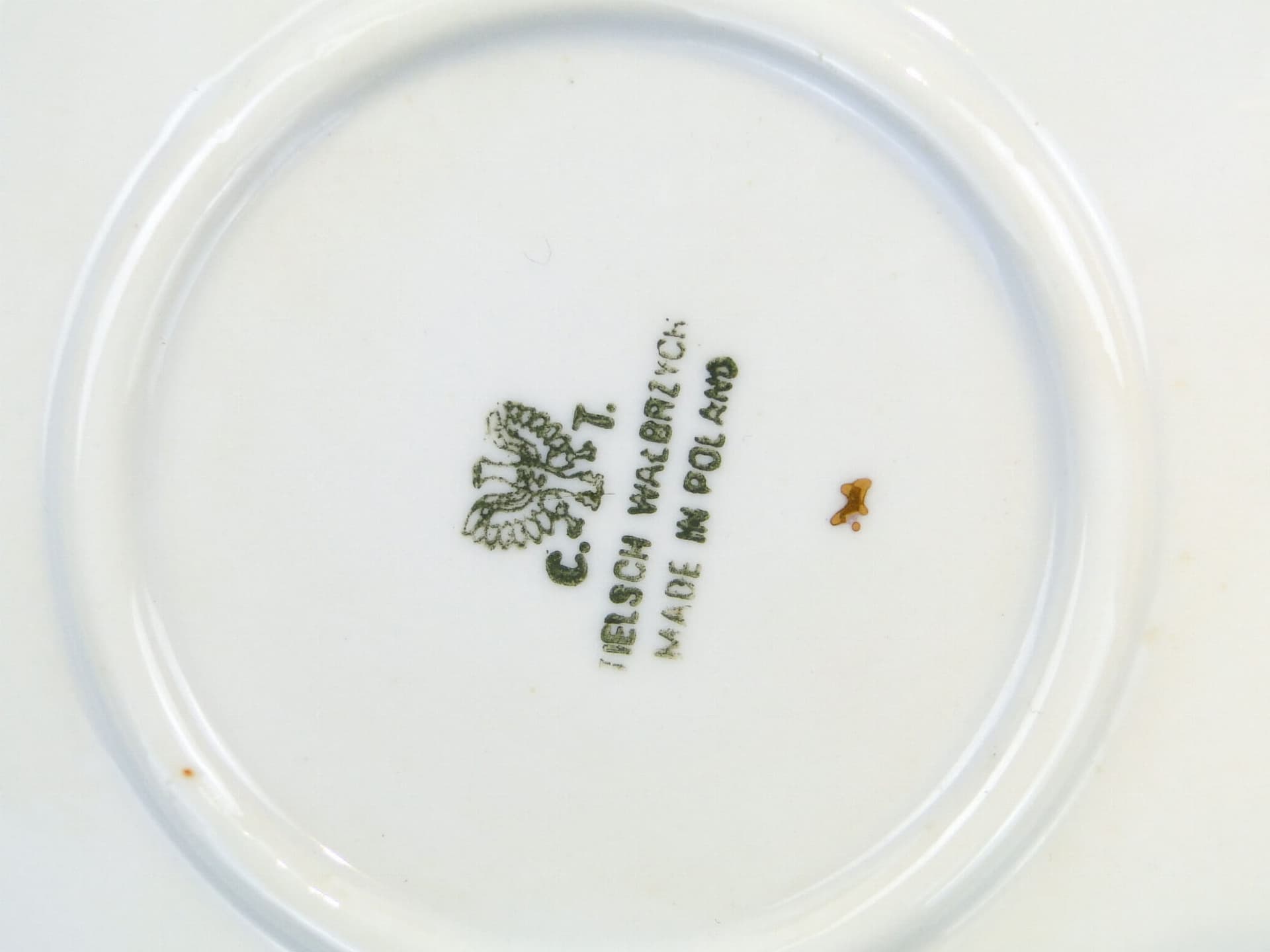 Patera dekoracyjna, porcelana żółta, Polska, lata 40. - 232100