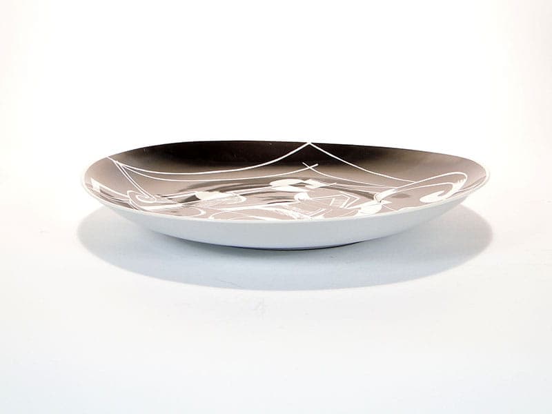 Patera Wiolonczela, porcelana czarna, Wawel, Polska, lata 50. - 232106