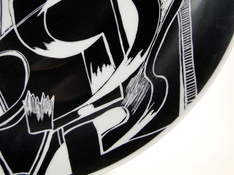 Patera Wiolonczela, porcelana czarna, Wawel, Polska, lata 50. - 232104