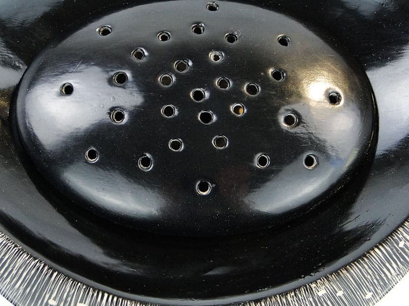 Patera ikebana, porcelana czarna, Chodzież, Polska, lata 60. - 232136