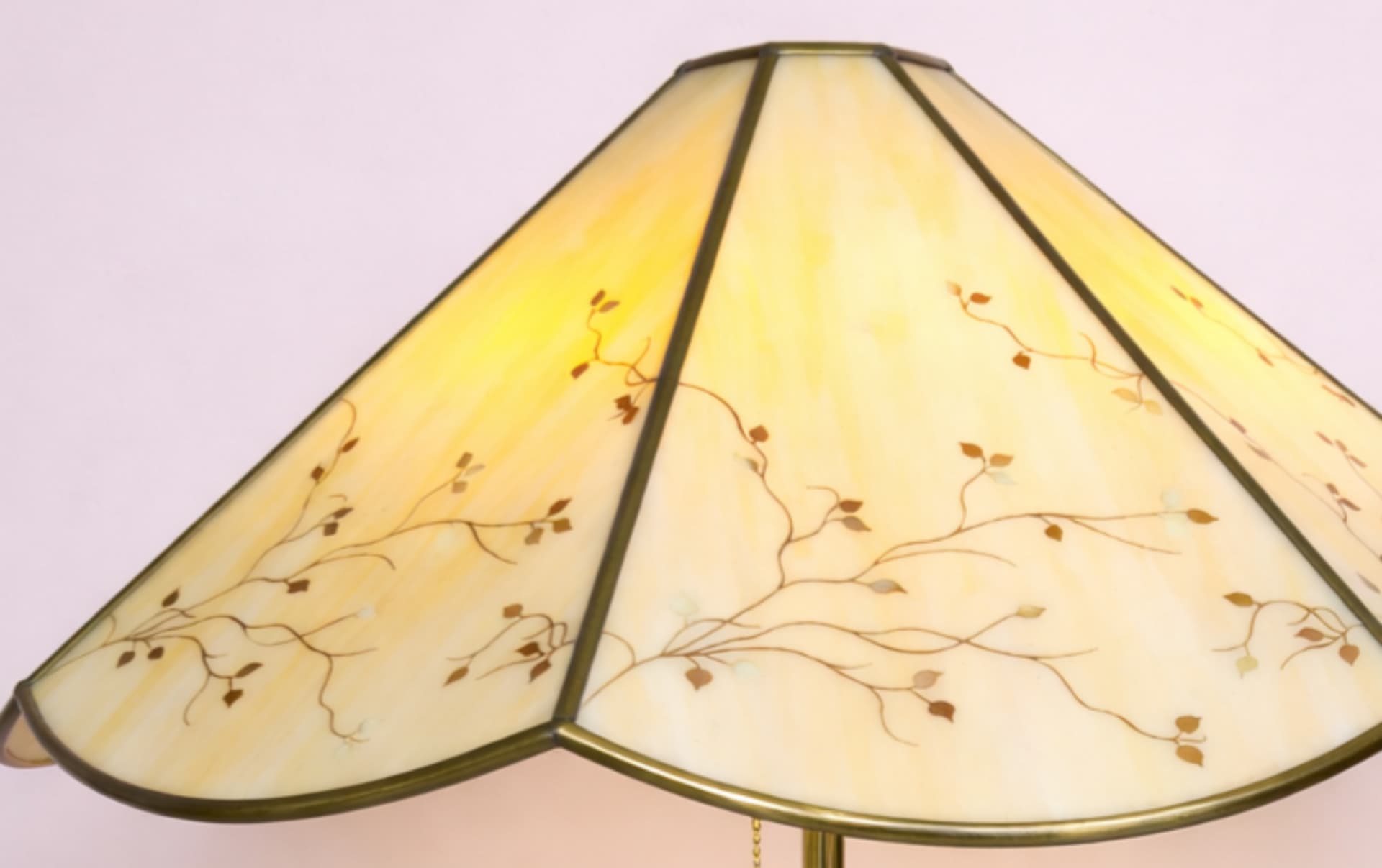 Lampa stołowa 16457, beżowy, mosiądz, szkło, Niemcy, lata 80. - 242823