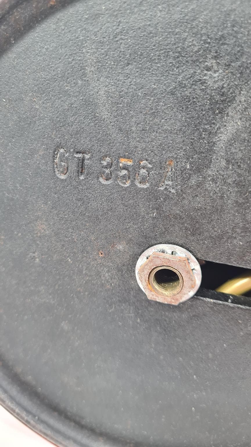 Table Lamp Space Age, red wood, chrome, glass, East Germany, 1970s. - 232159