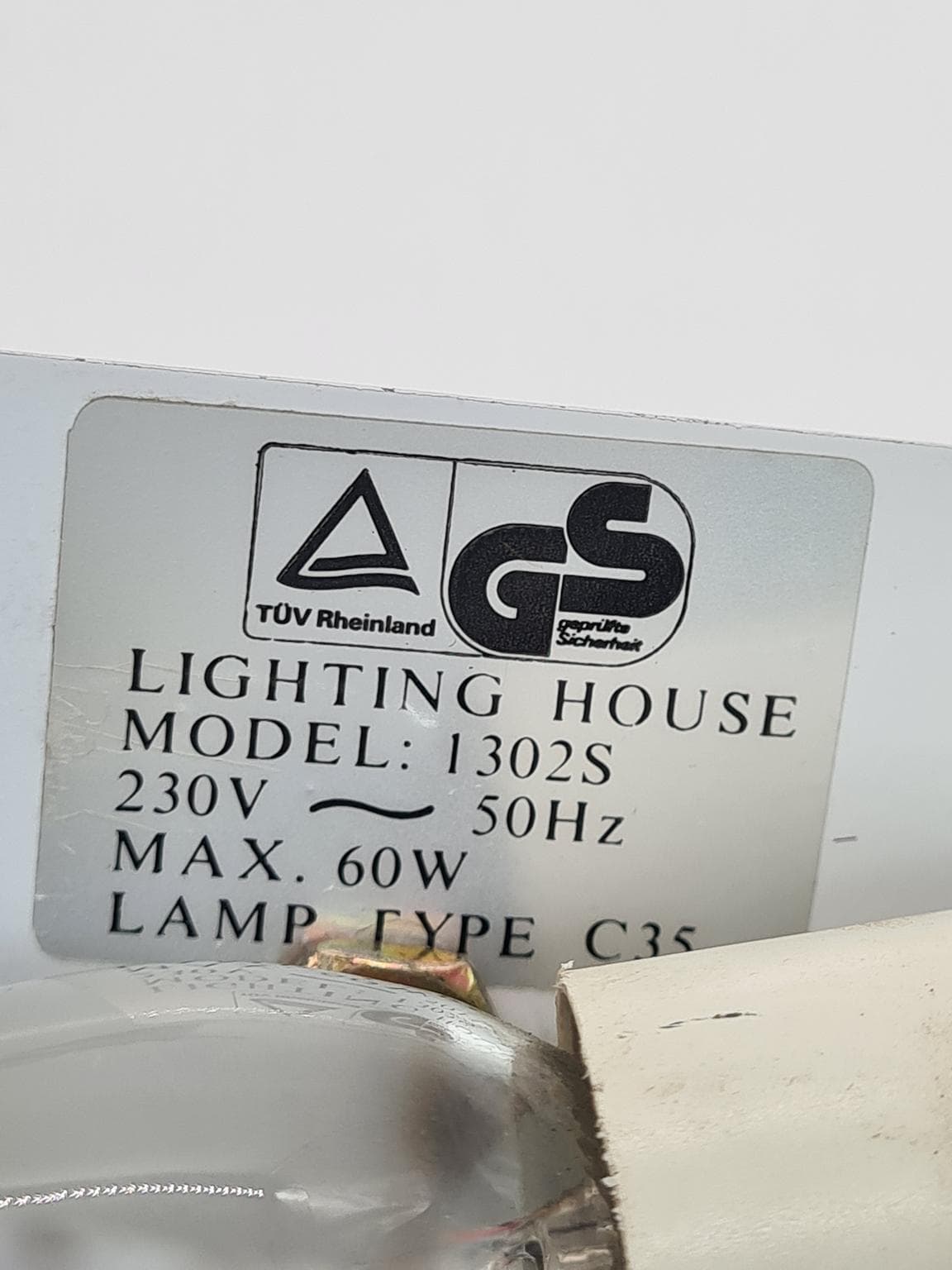 Pair of wall sconces 1302S, Lighting House, white steel, clear acrylic, Germany, 1980s. - 232303