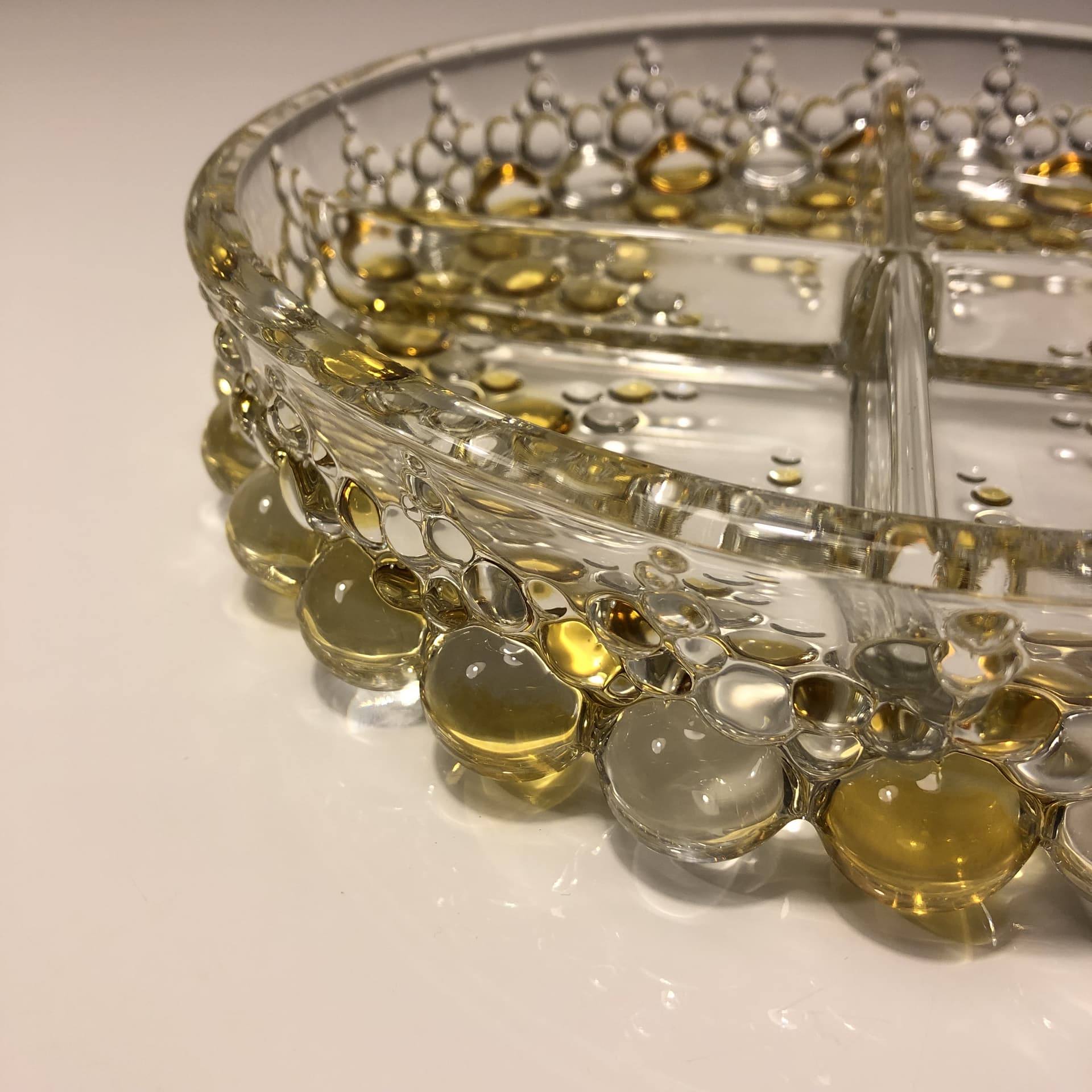 Transparent Divided Bubble Glass Bowl, for Walther Glas, Germany, 1970s - 81969