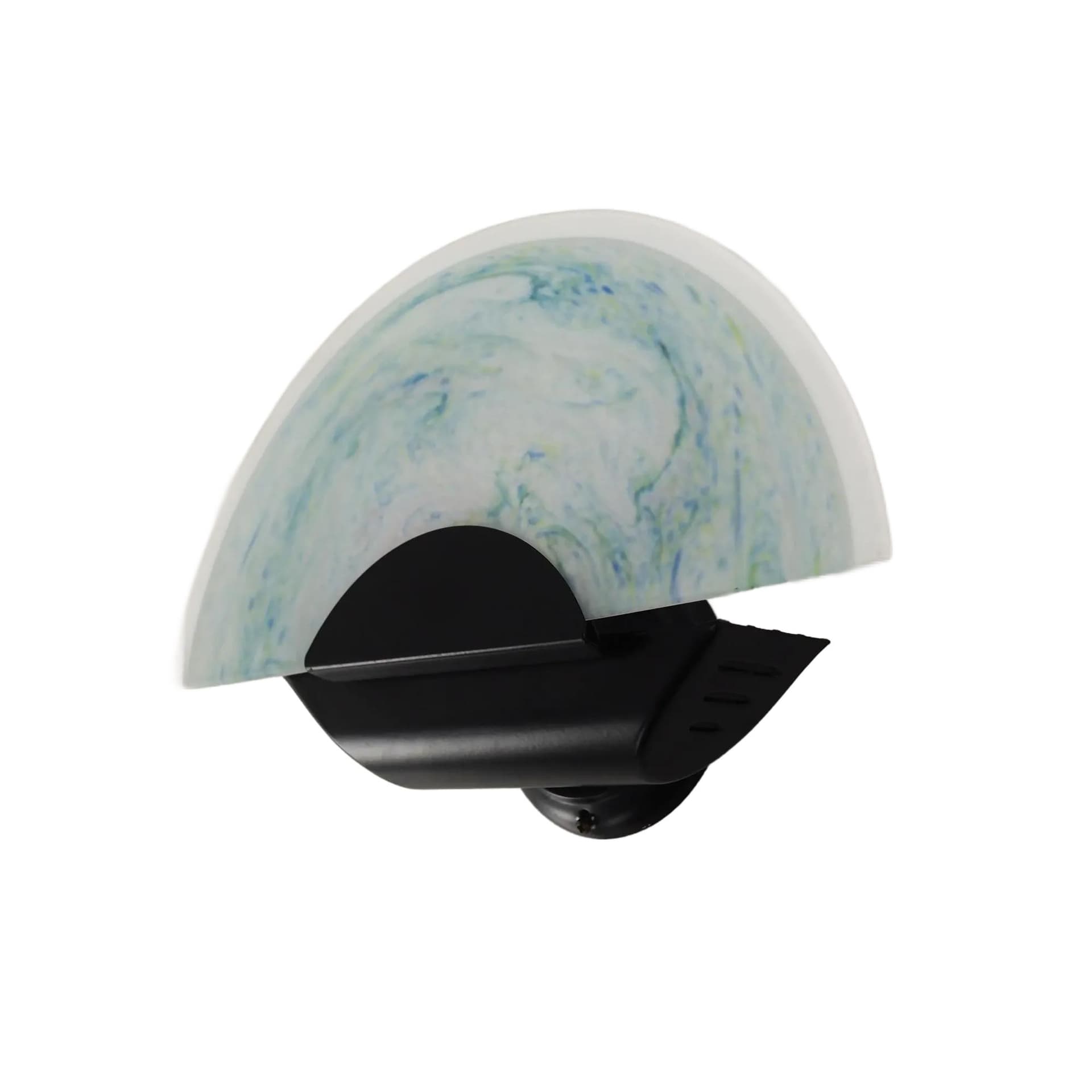 Kinkiet ścienny Murano, szkło multikolor, metal czarny, Włochy, lata 70.