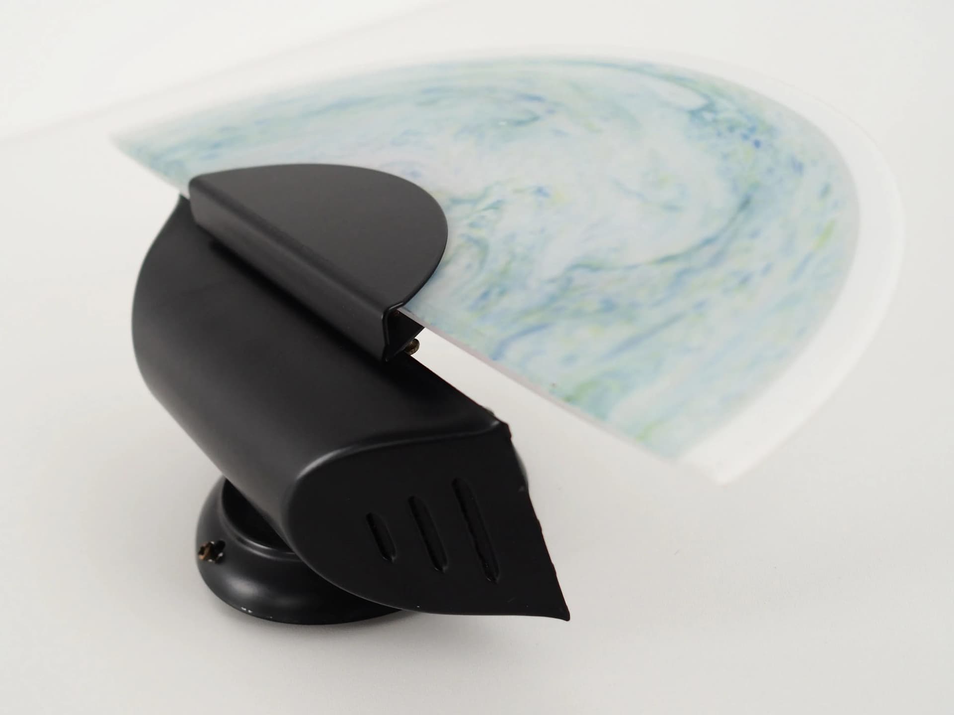 Kinkiet ścienny Murano, szkło multikolor, metal czarny, Włochy, lata 70. - 17501