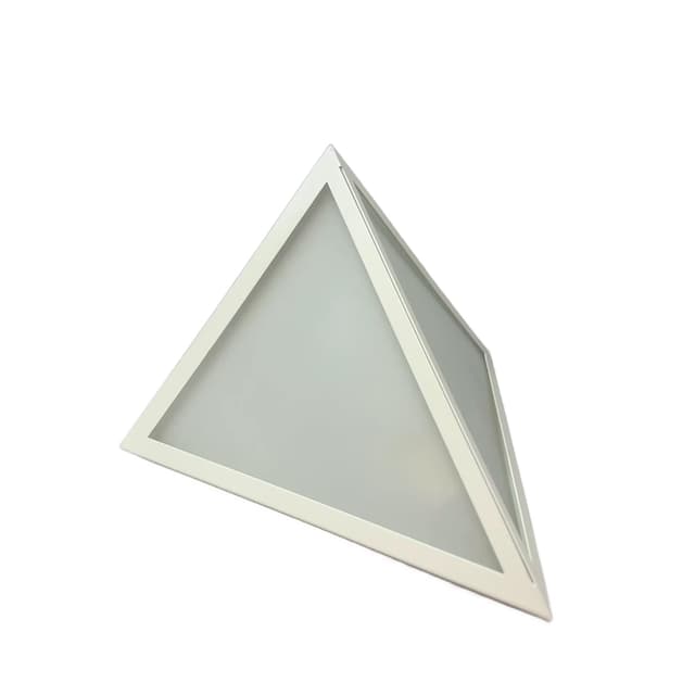 Kinkiet, biały, metal, szkło, Glashütte Limburg, Niemcy, lata 80. - WYMIARY