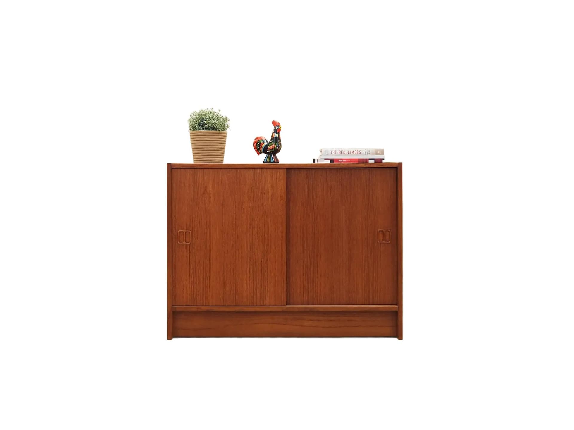 Szafka, mid-century modern, pomarańczowy, teak, Dania, lata 60.