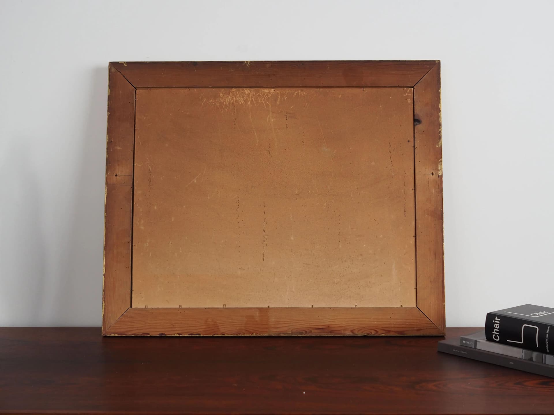 Obraz olejny Gospodarstwo, skandynawski realizm, multikolor, deska drewno, Szwecja, lata 70. - 17379